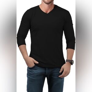Tahari Black V-Neck Sweater Elegant Knit Design